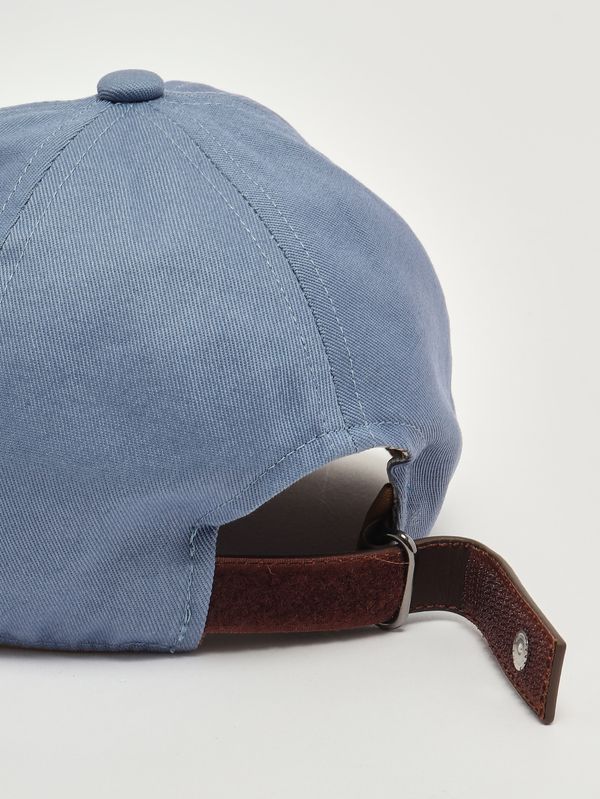 3. Casquette homme en gabardine de coton Denim clair Jacob Cohen juma0070001t666arw