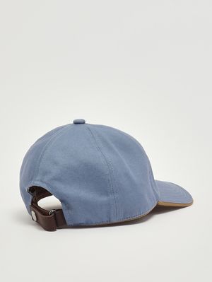 2. Casquette homme en gabardine de coton Denim clair