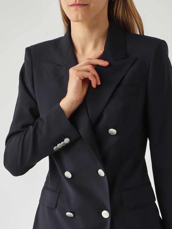 5. Blazer de mujer París en lana virgen elástica Azul Noche Tagliatore jparigi10b060070