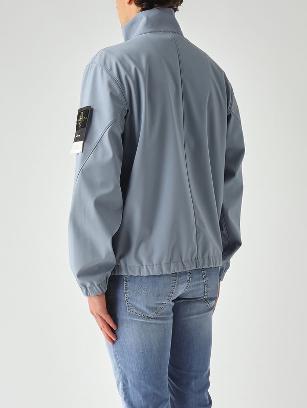 4. Giacca uomo Light Soft Shell in tessuto tecnico a 3 strati Avio Chiaro Stone Island l1s154100022s0a22