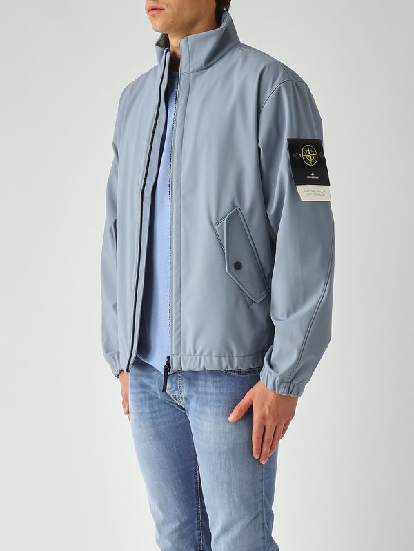3. Giacca uomo Light Soft Shell in tessuto tecnico a 3 strati Avio Chiaro Stone Island l1s154100022s0a22