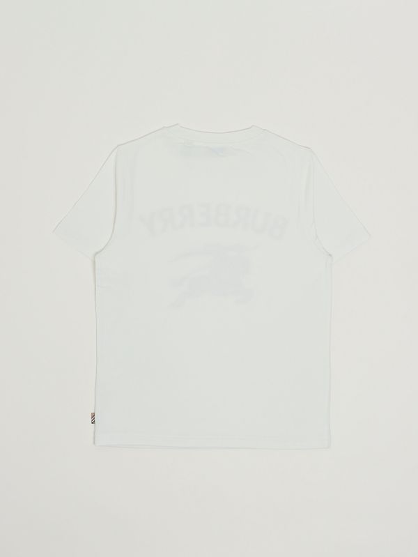 2. T-shirt bambino Cedar in cotone stretch Bianco Burberry 8117319