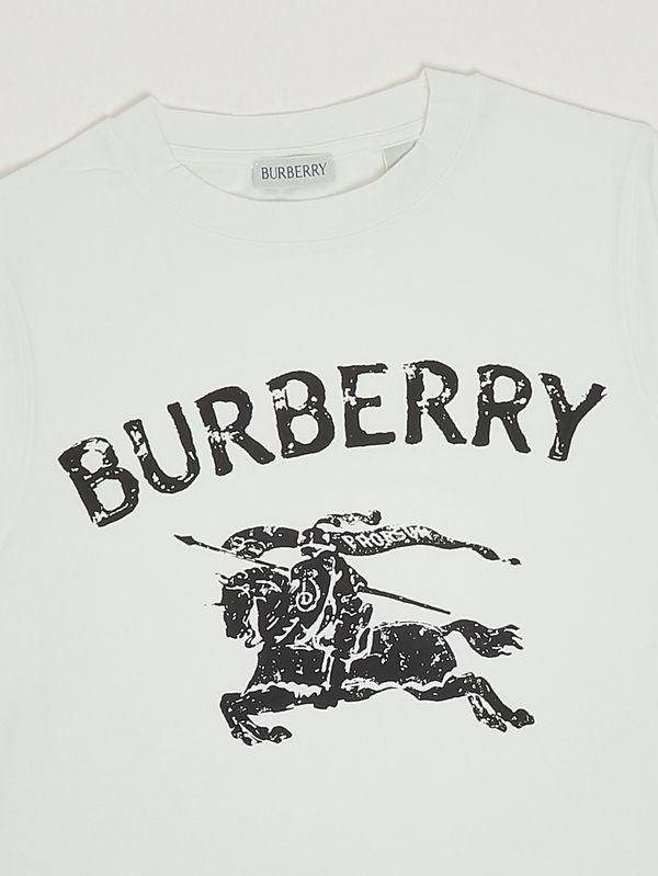 Burberry Boys' Cedar T-shirt in stretch cotton - White | Caposerio.com