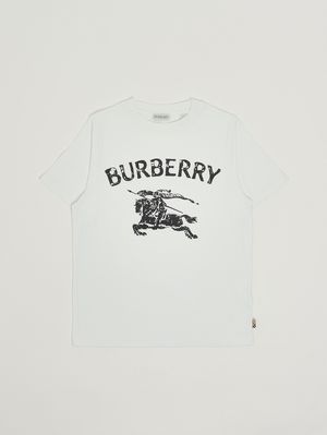 Burberry baby T-shirt in organic cotton 8078326 White-Blue