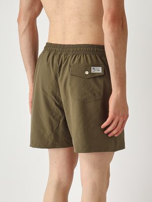 2. Herren-Badehose Traveler (14,5 cm) aus technischem Stretch-Gewebe Olivgrün