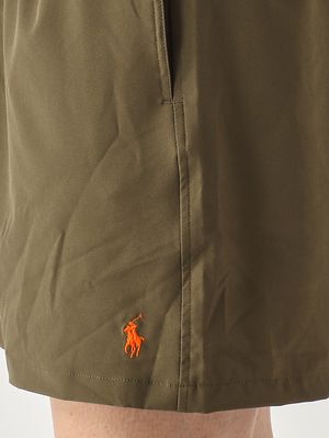 3. Herren-Badehose Traveler (14,5 cm) aus technischem Stretch-Gewebe Olivgrün