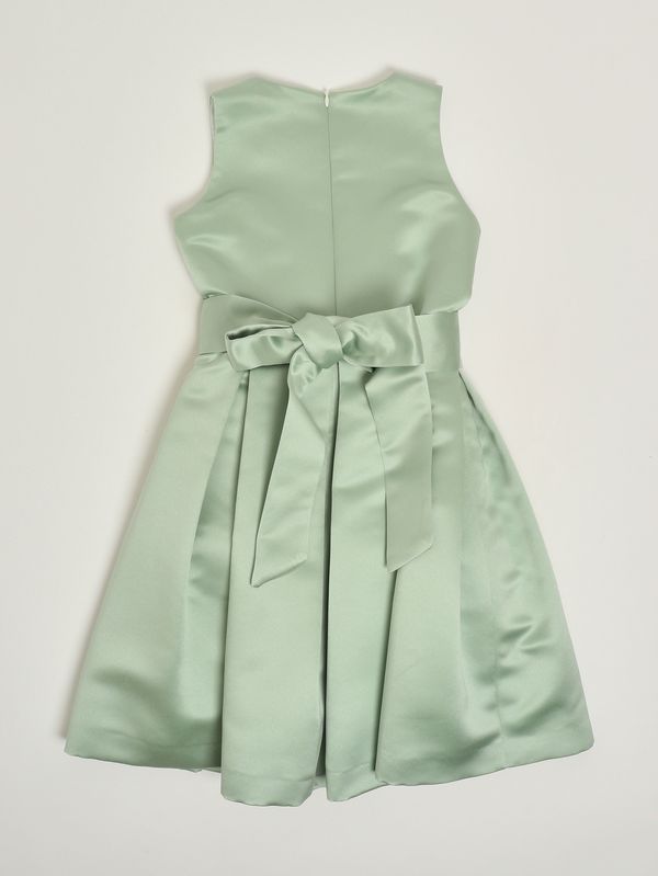 2. Mädchenkleid aus Mikado-Stoff Grün Mimilù 612