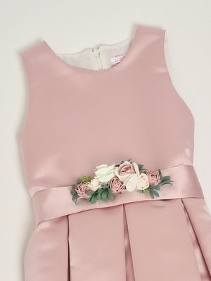 3. Mädchenkleid aus Mikado-Stoff Rosa