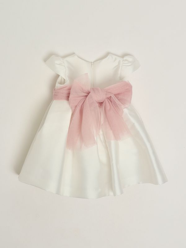 2. Baby's cotton-blend dress White-Pink Mimilù 735