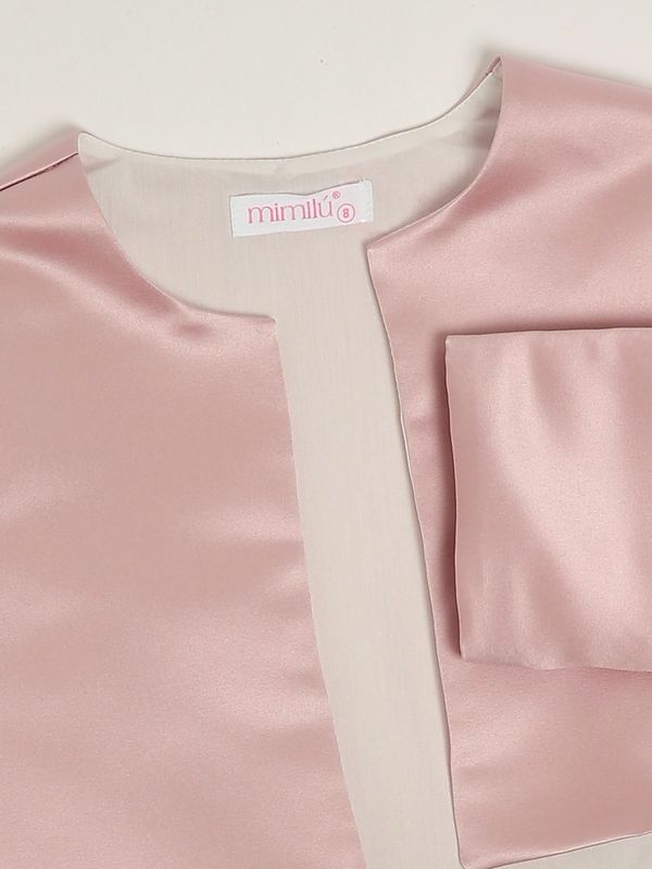 3. Giacca bambina in satin Rosa Mimilù 563