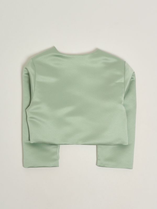 2. Mädchenjacke aus Satin Grün Mimilù 563