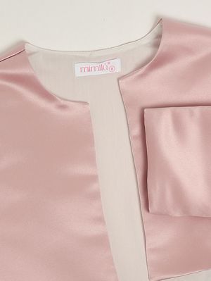 3. Giacca bambina in satin Rosa