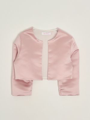 1. Giacca bambina in satin Rosa