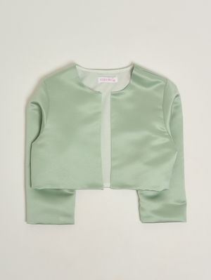 1. Mädchenjacke aus Satin Grün