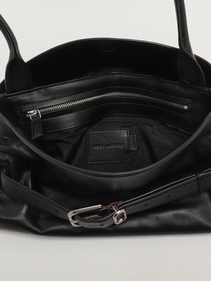 4. Women's The Dakota Satchel bag in leather Black