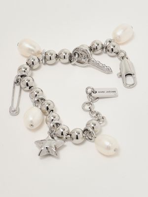 3. Damenarmband mit Perlen Silber-Multi