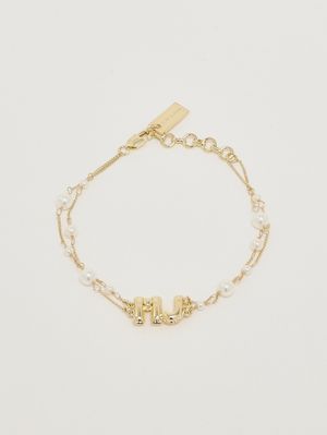 1. Women's Balloon bracelet with beads Gold