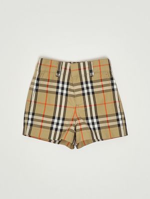 1. Newborn Oscar cotton Bermuda shorts Beige Check