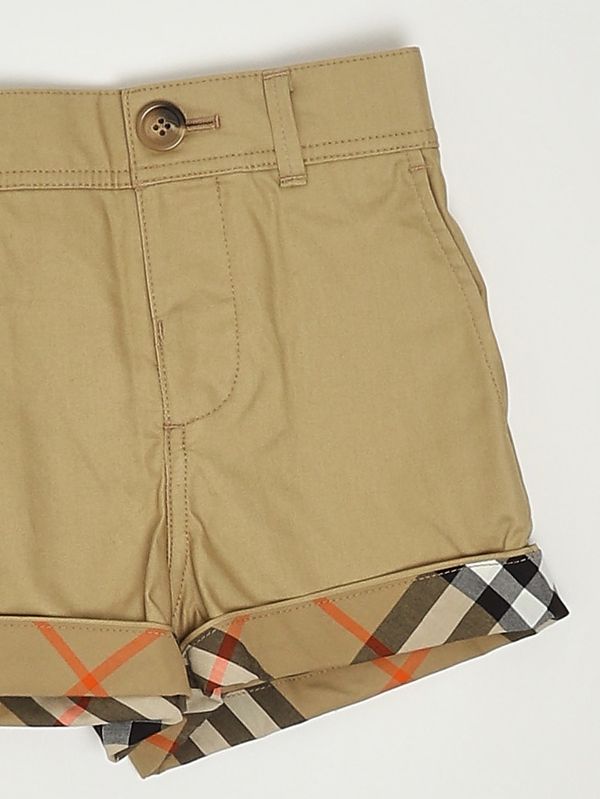 3. Bermuda neonato Oscar in cotone Beige Burberry 8121233