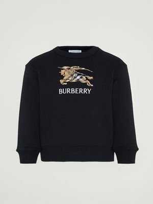 1. Sweat-shirt garçon Mathew en coton Noir