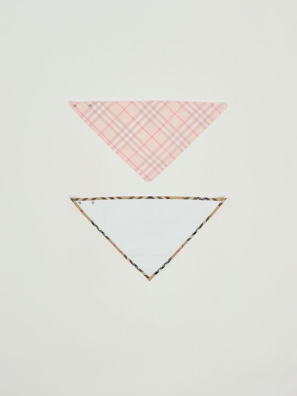 1. Set de baberos de algodón para recién nacido Rosa-Blanco Burberry 8117961