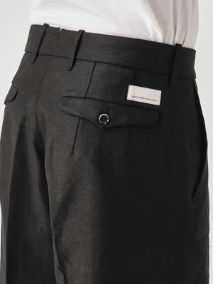 5. Pantalone uomo Franco in lino Nero