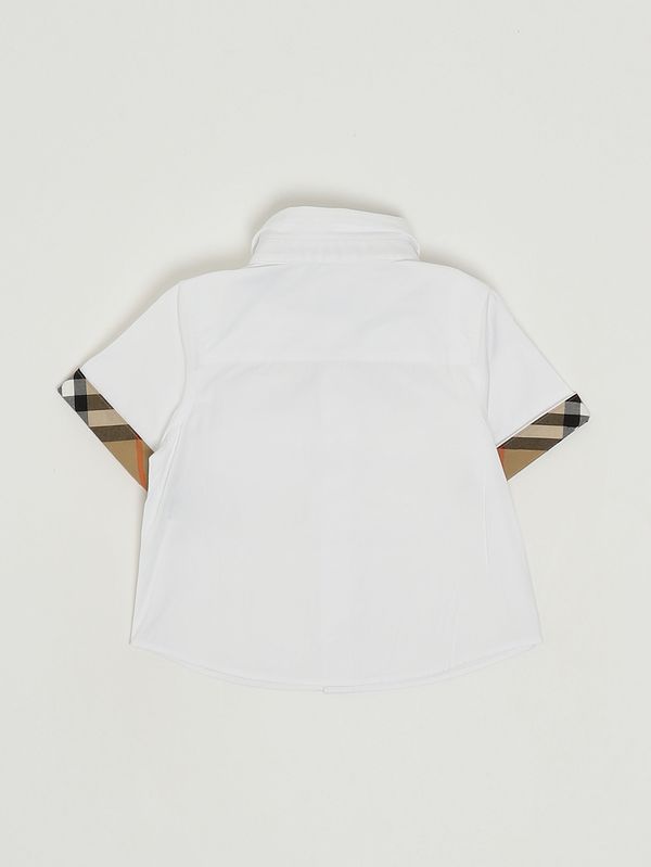 2. Camisa para recién nacido Owen de algodón Blanco-Beige Burberry 8121255