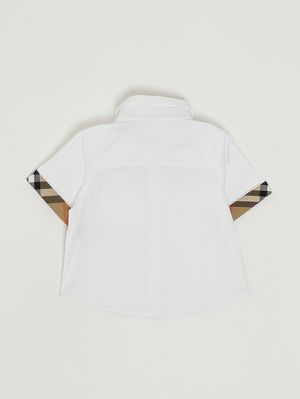 2. Camisa para recién nacido Owen de algodón Blanco-Beige