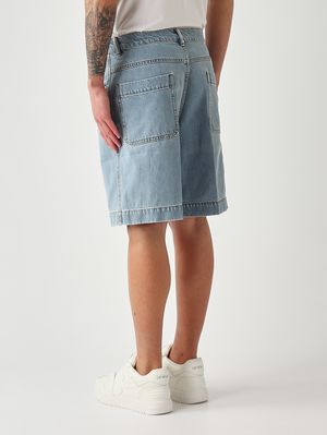 4. Short homme Leo en coton Denim Clair