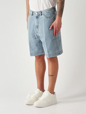 3. Short homme Leo en coton Denim Clair