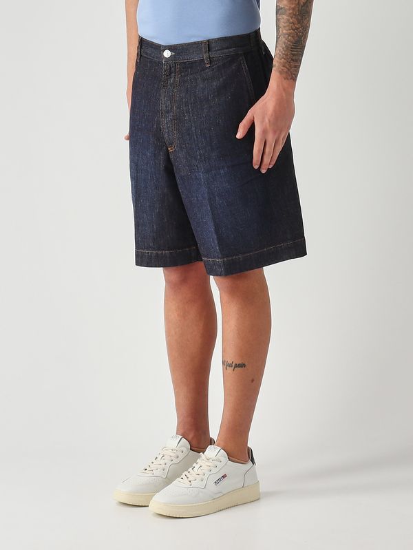 3. Bermuda uomo Otto in denim di cotone Denim Scuro Nine in the morning tt25