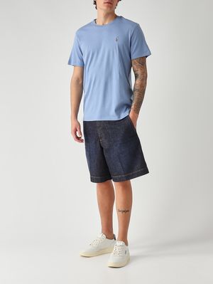 2. Bermuda uomo Otto in denim di cotone Denim Scuro