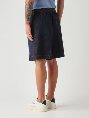 4. Bermuda uomo Otto in denim di cotone Denim Scuro