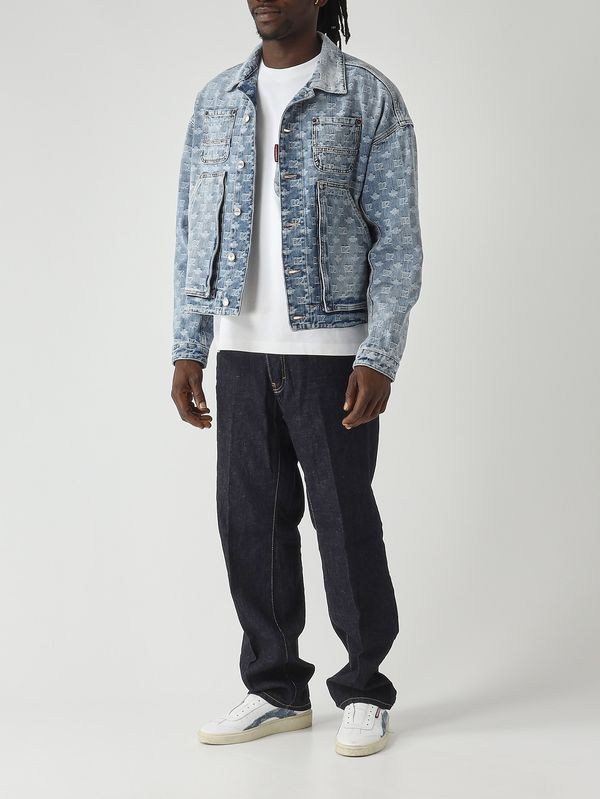 2. Men's jogger pants in cotton-blend denim Dark Denim Dsquared2 s74lb1859s30825
