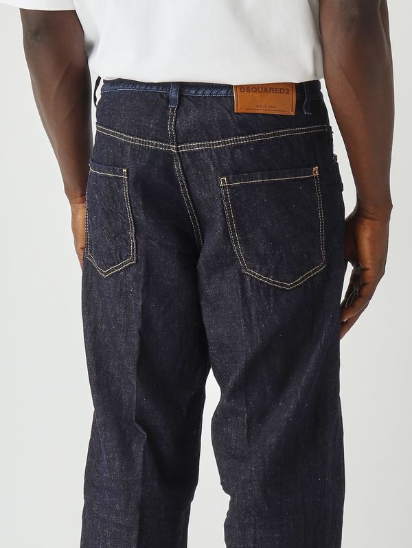 5. Men's jogger pants in cotton-blend denim Dark Denim Dsquared2 s74lb1859s30825