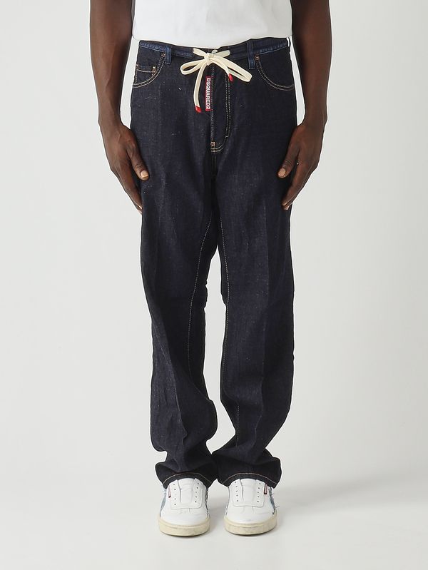 Herren-Joggerhose aus Baumwollmisch-Denim Dunkler Denim Dsquared2
