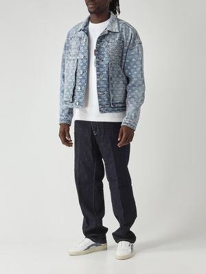 2. Men's jogger pants in cotton-blend denim Dark Denim