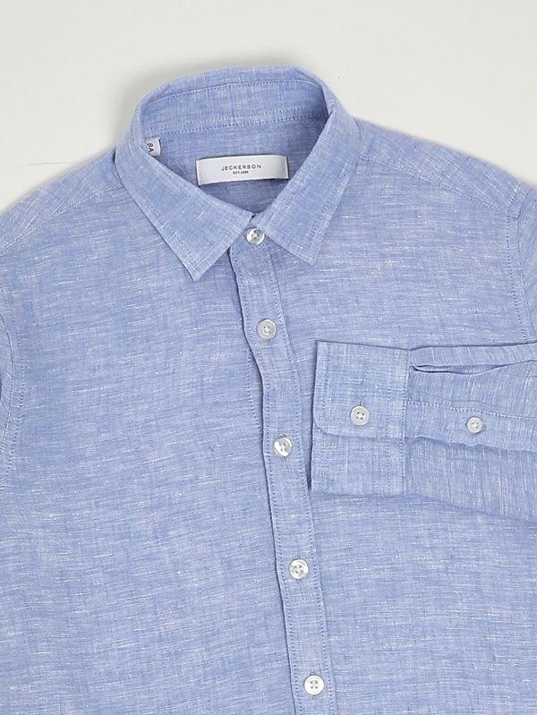 3. Camisa de lino para niño Celeste Jeckerson j5178ss26