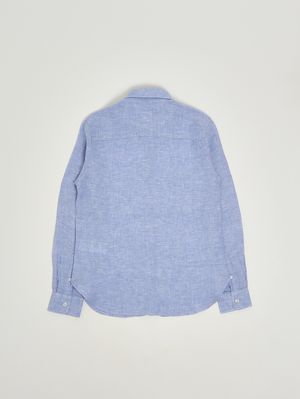 2. Camicia bambino in lino Celeste