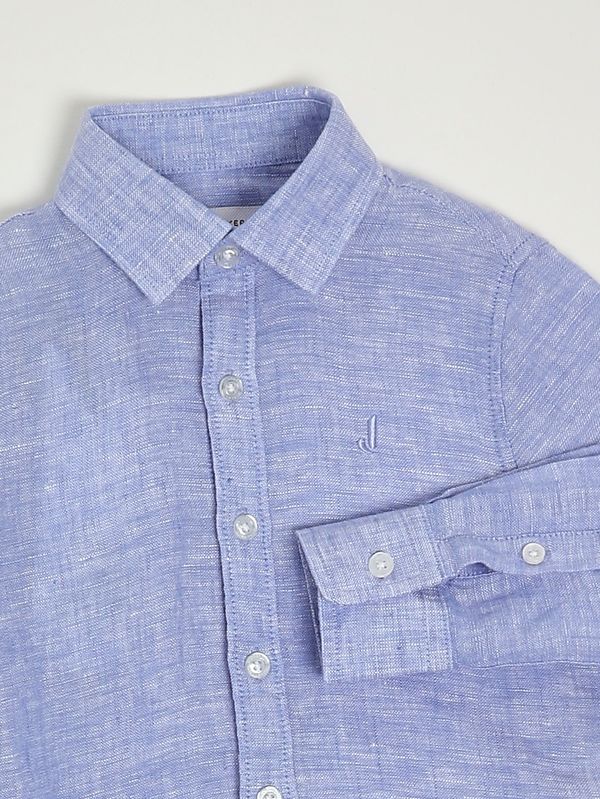 3. Camicia bambino in lino Celeste Jeckerson jb5662ss26