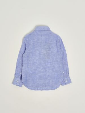 2. Camicia bambino in lino Celeste