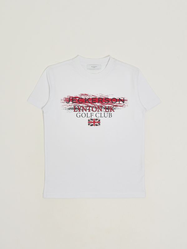 1. T-shirt bambino in cotone Bianco Jeckerson j5116ts26