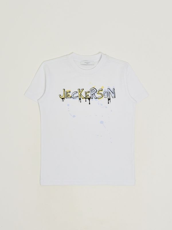 1. T-shirt en coton pour garçon Blanc Jeckerson j5149ts26