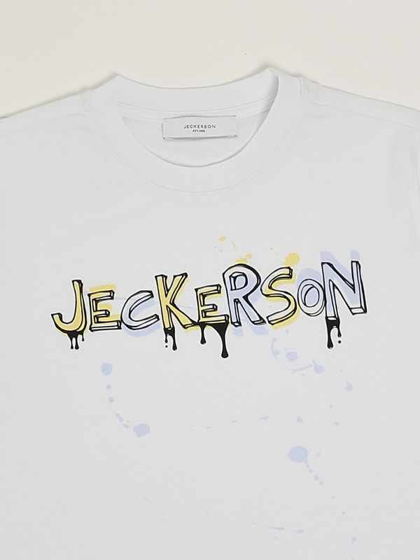 3. T-shirt en coton pour garçon Blanc Jeckerson j5149ts26