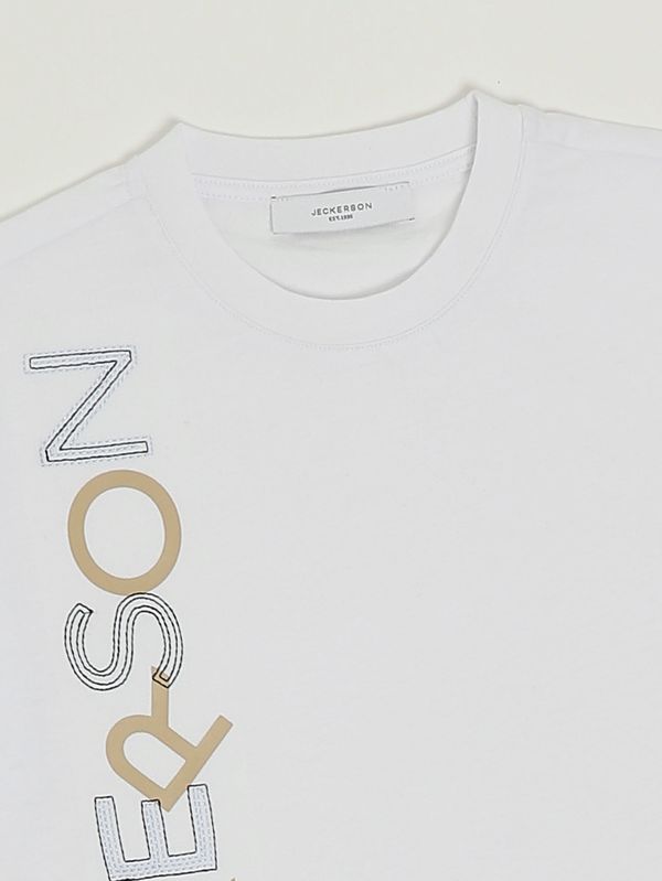 3. Baumwoll-T-Shirt für Jungen Weiß Jeckerson j5176ts26