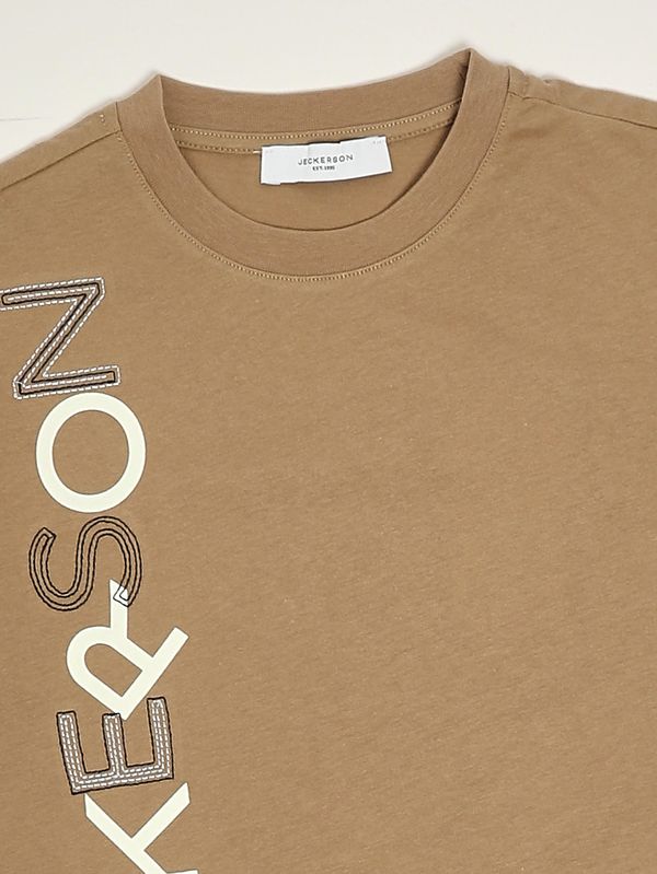3. Baumwoll-T-Shirt für Jungen Dunkelbeige Jeckerson j5176ts26