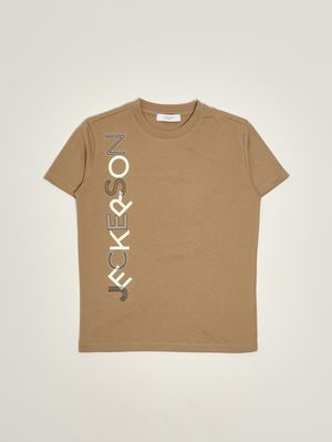 1. Baumwoll-T-Shirt für Jungen Dunkelbeige