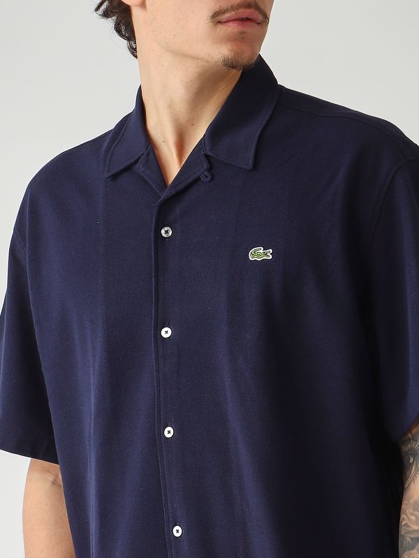 4. Men's micro piqué shirt in organic cotton Navy Lacoste ch2347