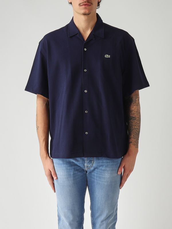 Lacoste Men's micro piqué shirt in organic cotton - Navy