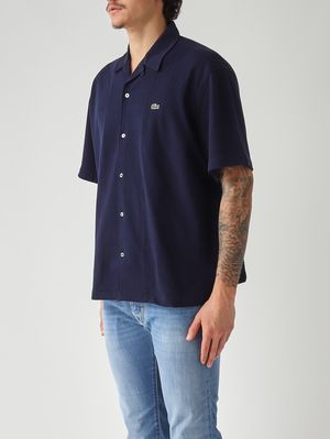 2. Men's micro piqué shirt in organic cotton Navy